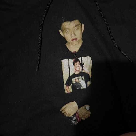 Rich brian champion black selfie hoodie size small - Picture 2 of 6